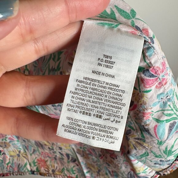 Boden colorful floral button down shirt - Picture 4 of 5